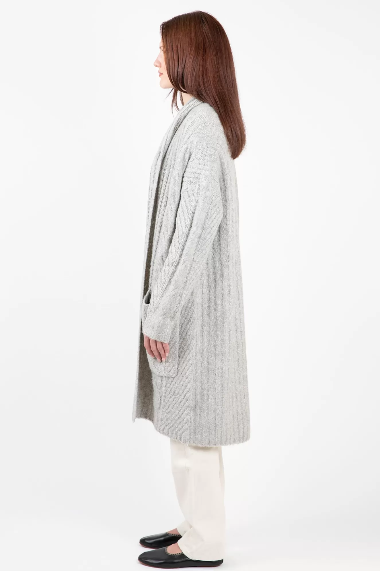 Outlet Birch Long Cable Cardigan Sweaters & Knits