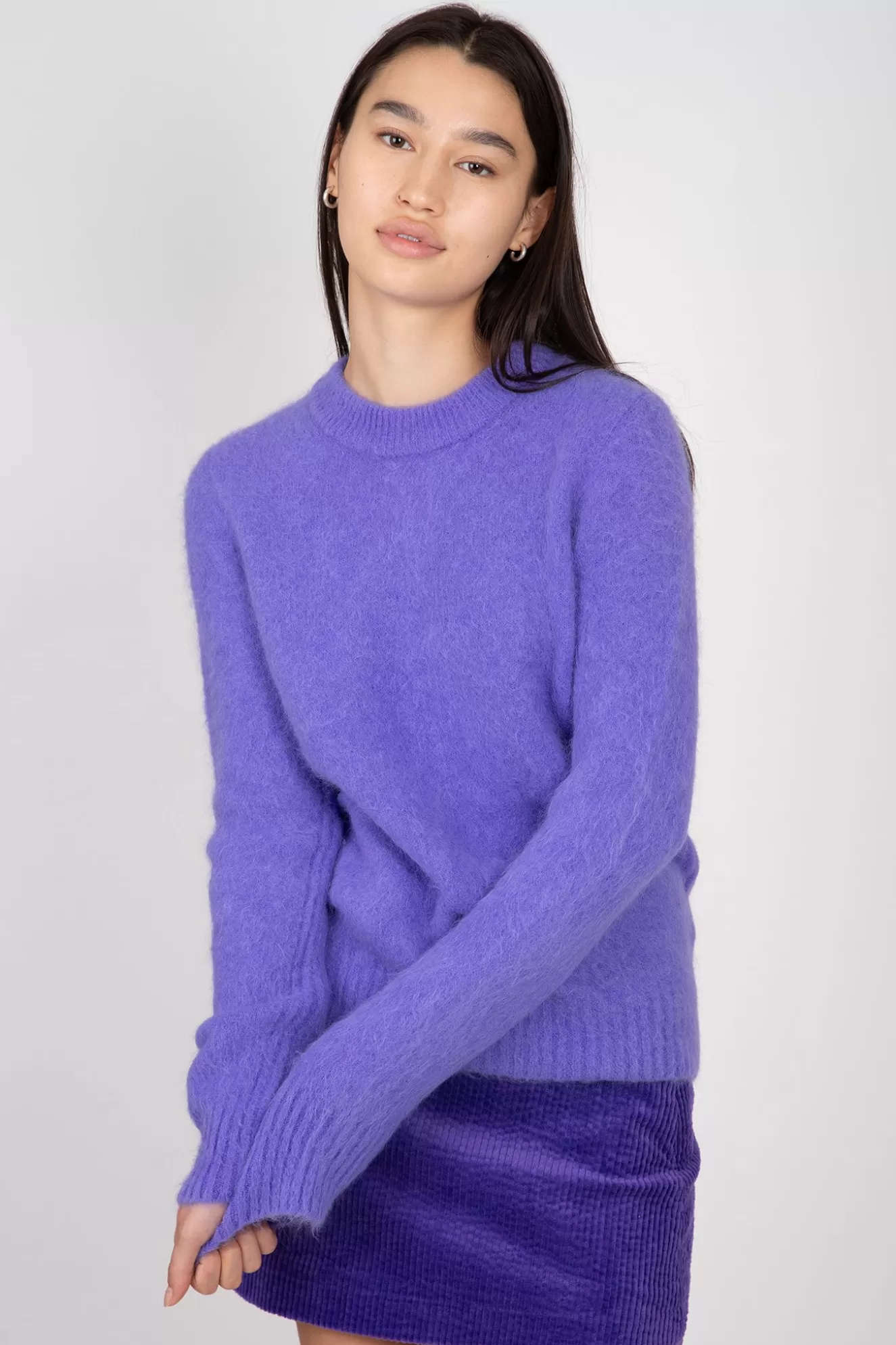 Clearance Brushed Alpaca O-Neck Sweater Sweaters & Knits