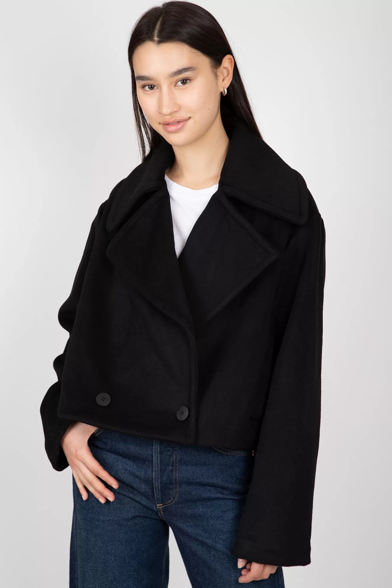 Online Carver Cropped Coat Jackets & Coats