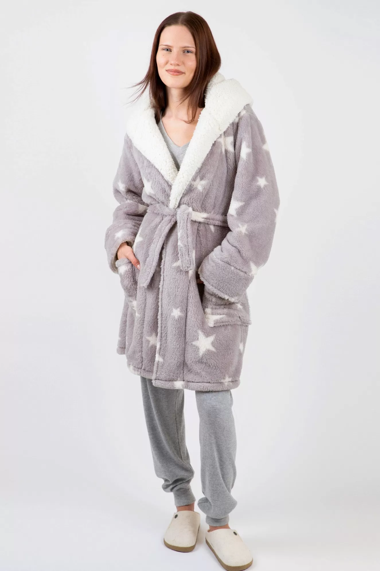 Cheap Cozy Plush Robe Sleepwear