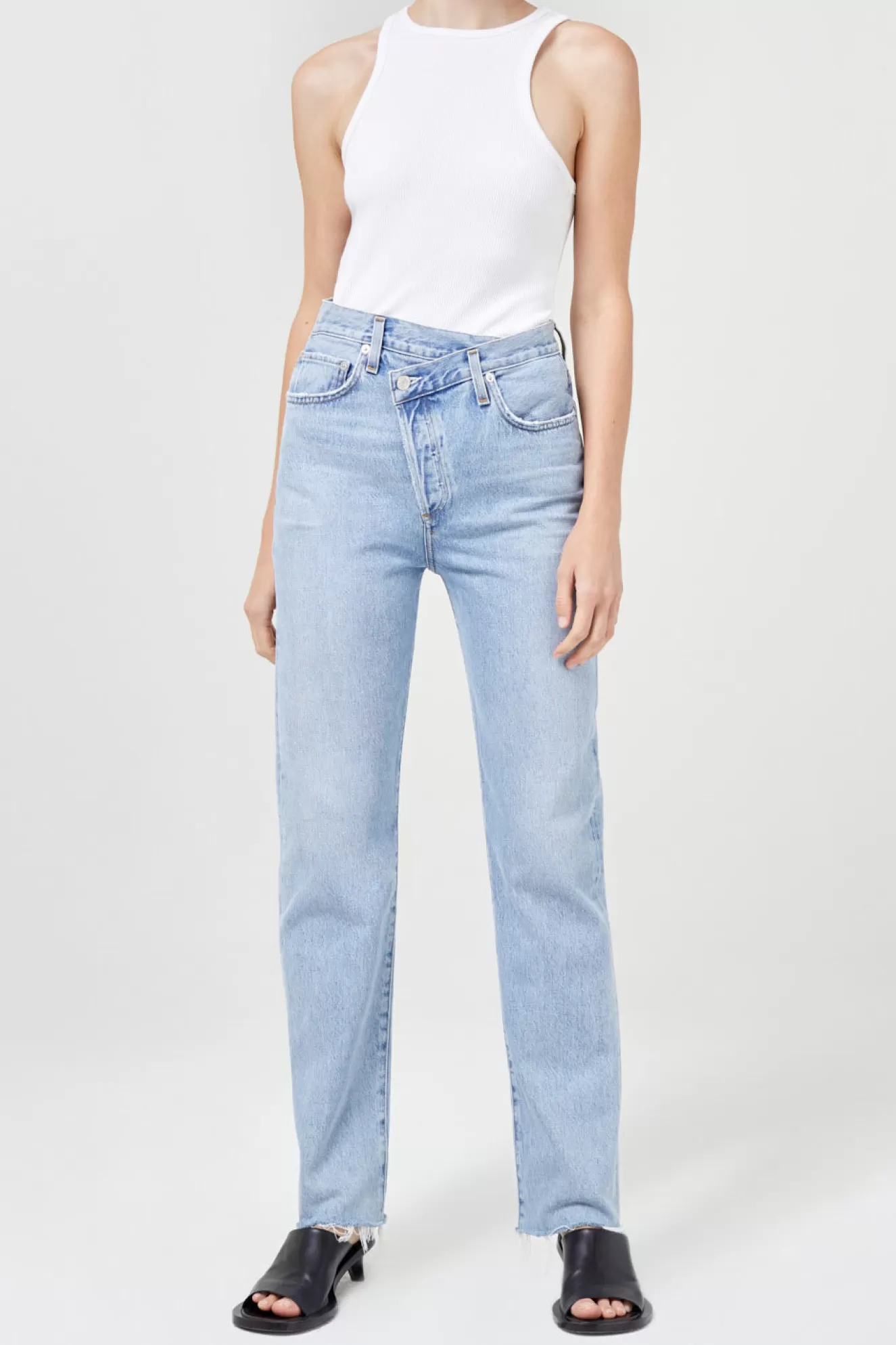 Cheap Criss Cross Straight Denim