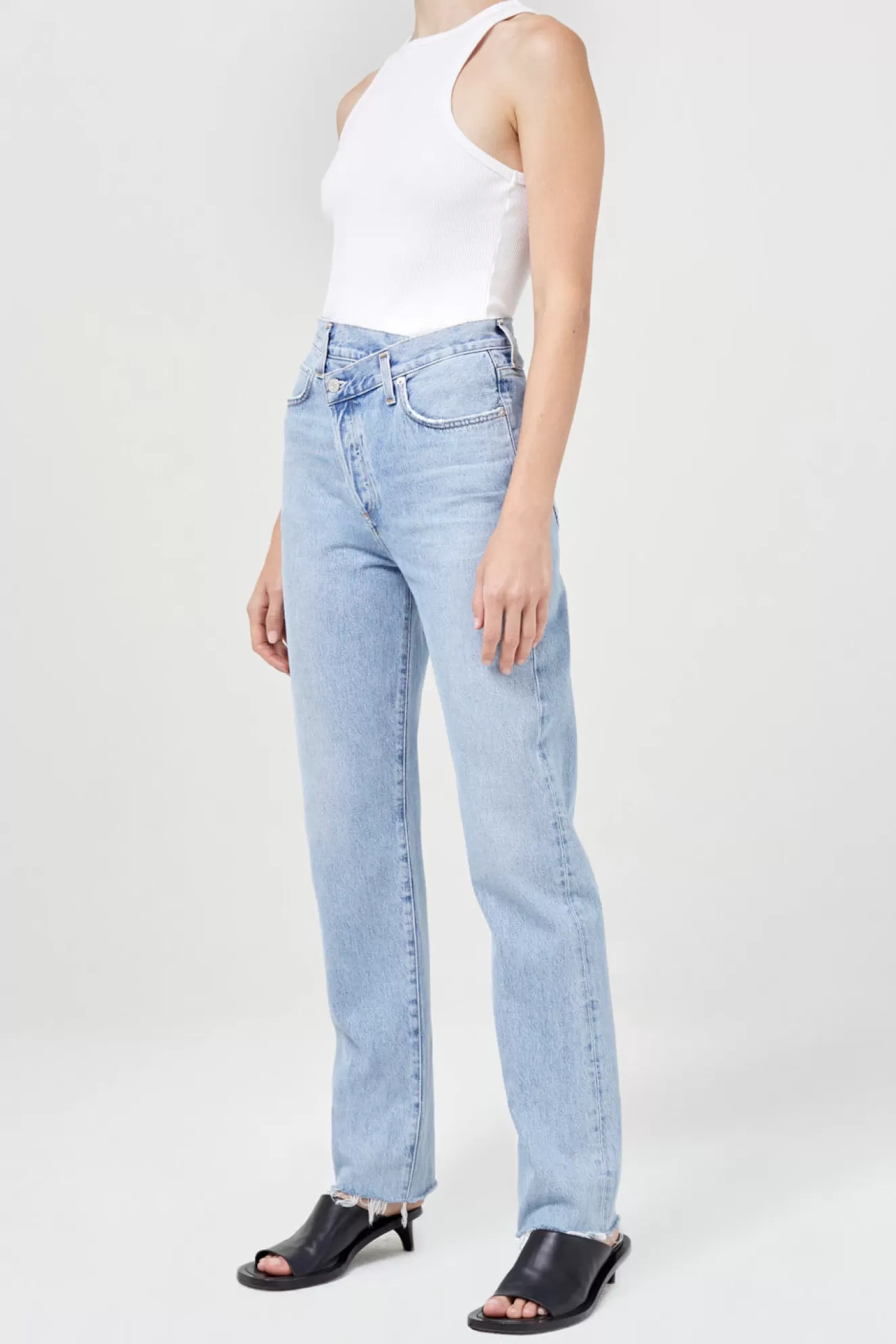 Cheap Criss Cross Straight Denim