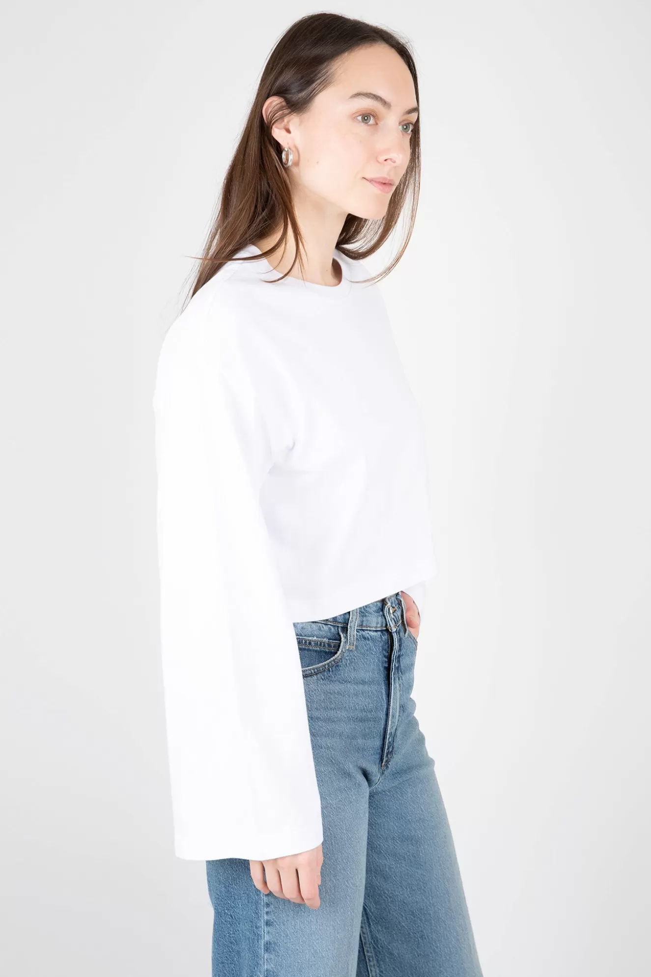 Cheap Crop Bell Sleeve Tee T-Shirts