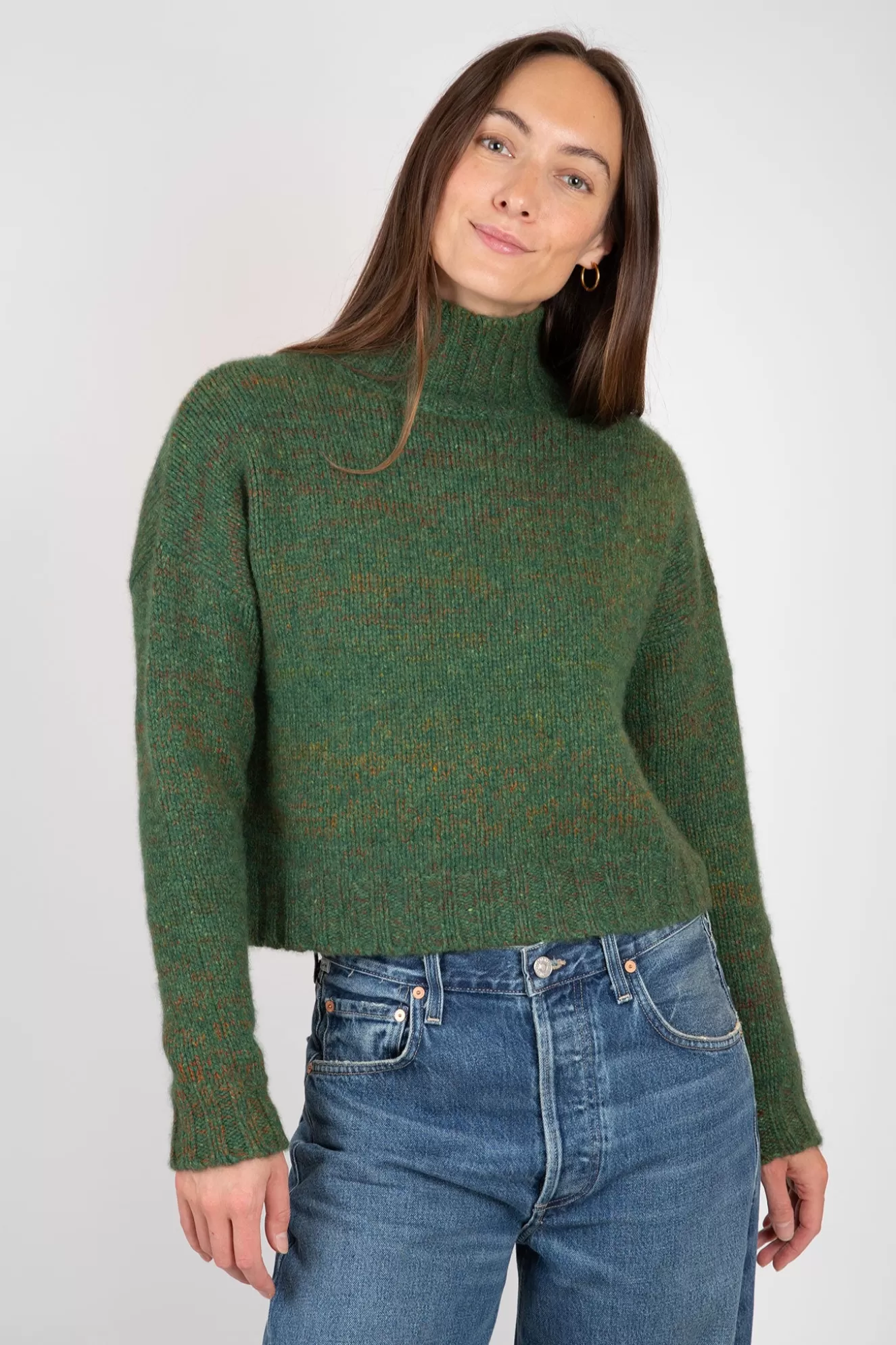 Sale Cropped Chunky Mock Neck Sweater Sweaters & Knits