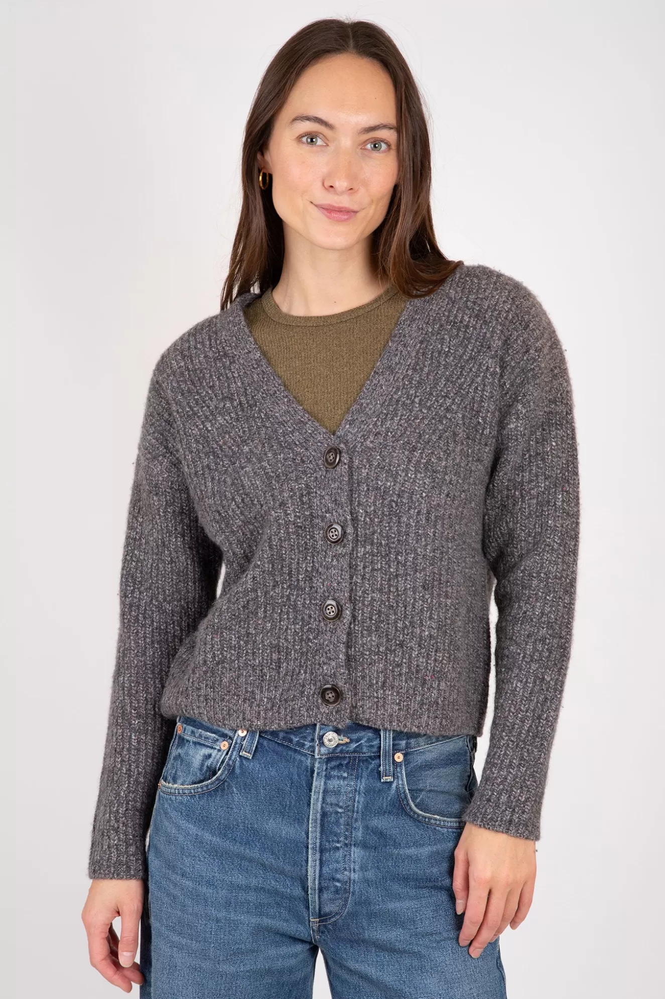 Discount Full Fashioned V-Neck Cardi Sweaters & Knits