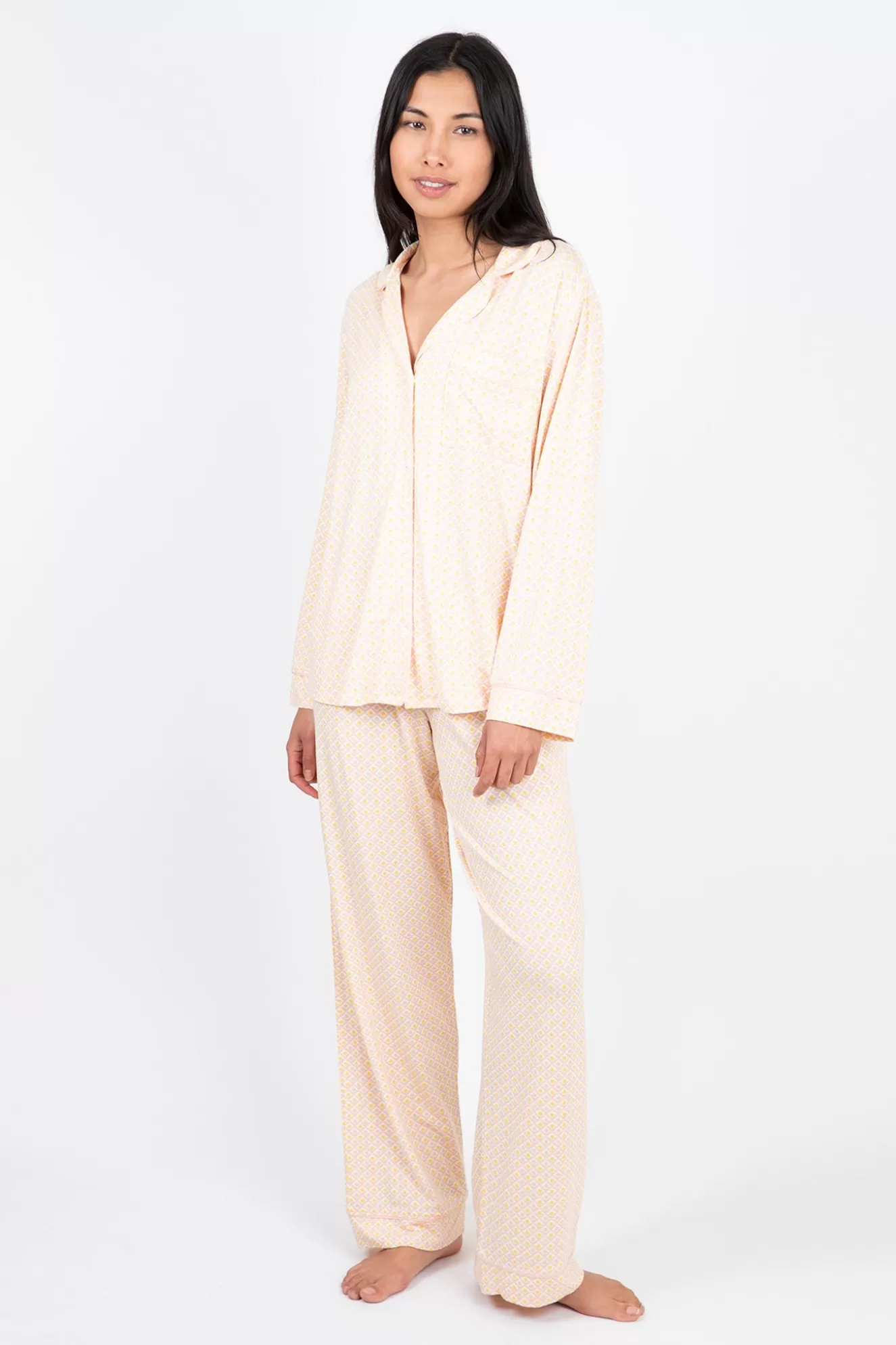 Online Gisele Printed Tencel Modal Long Pj Set Sleepwear