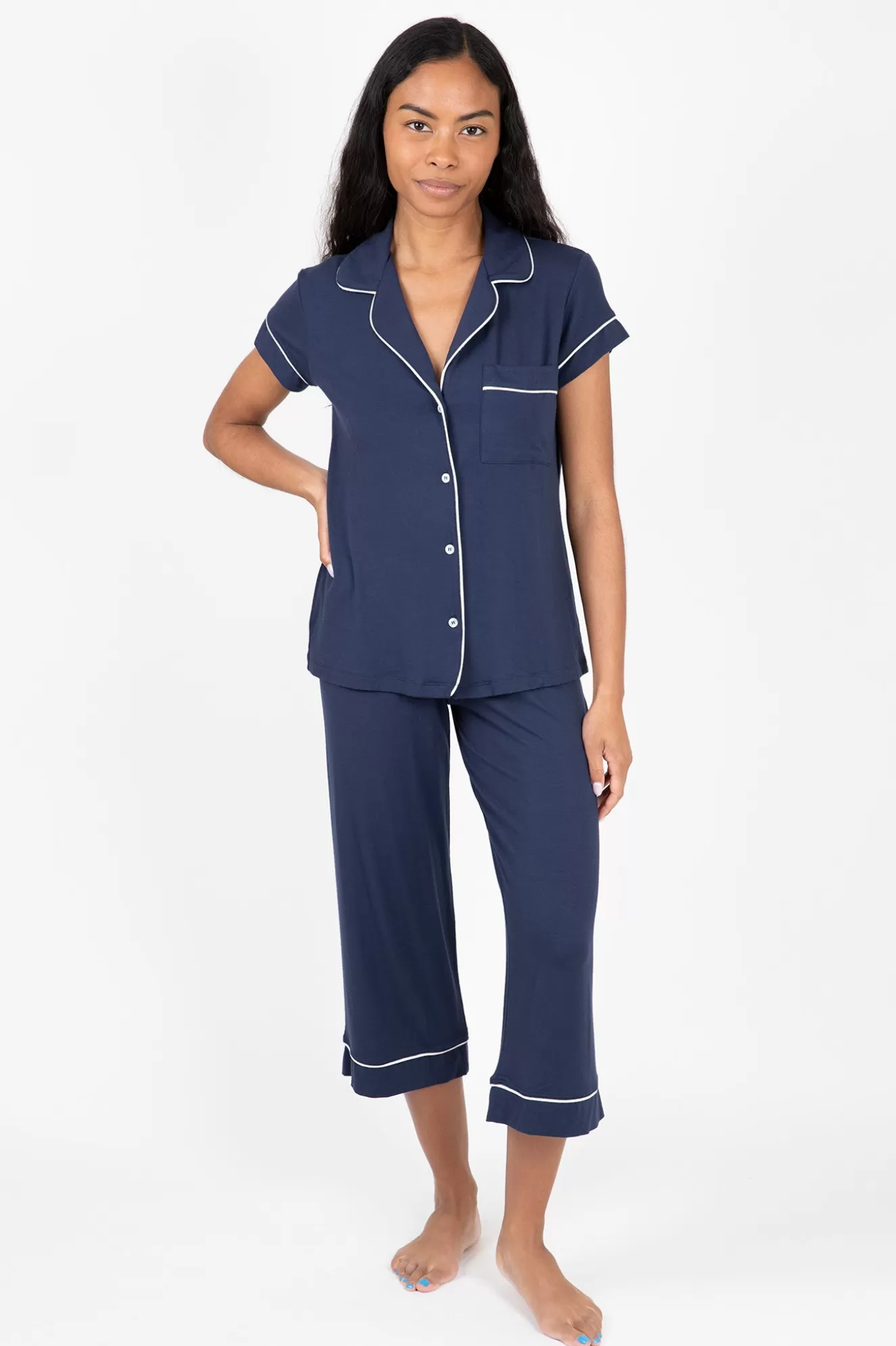 Best Gisele Short Sleeve Cropped Pj Set Sleepwear