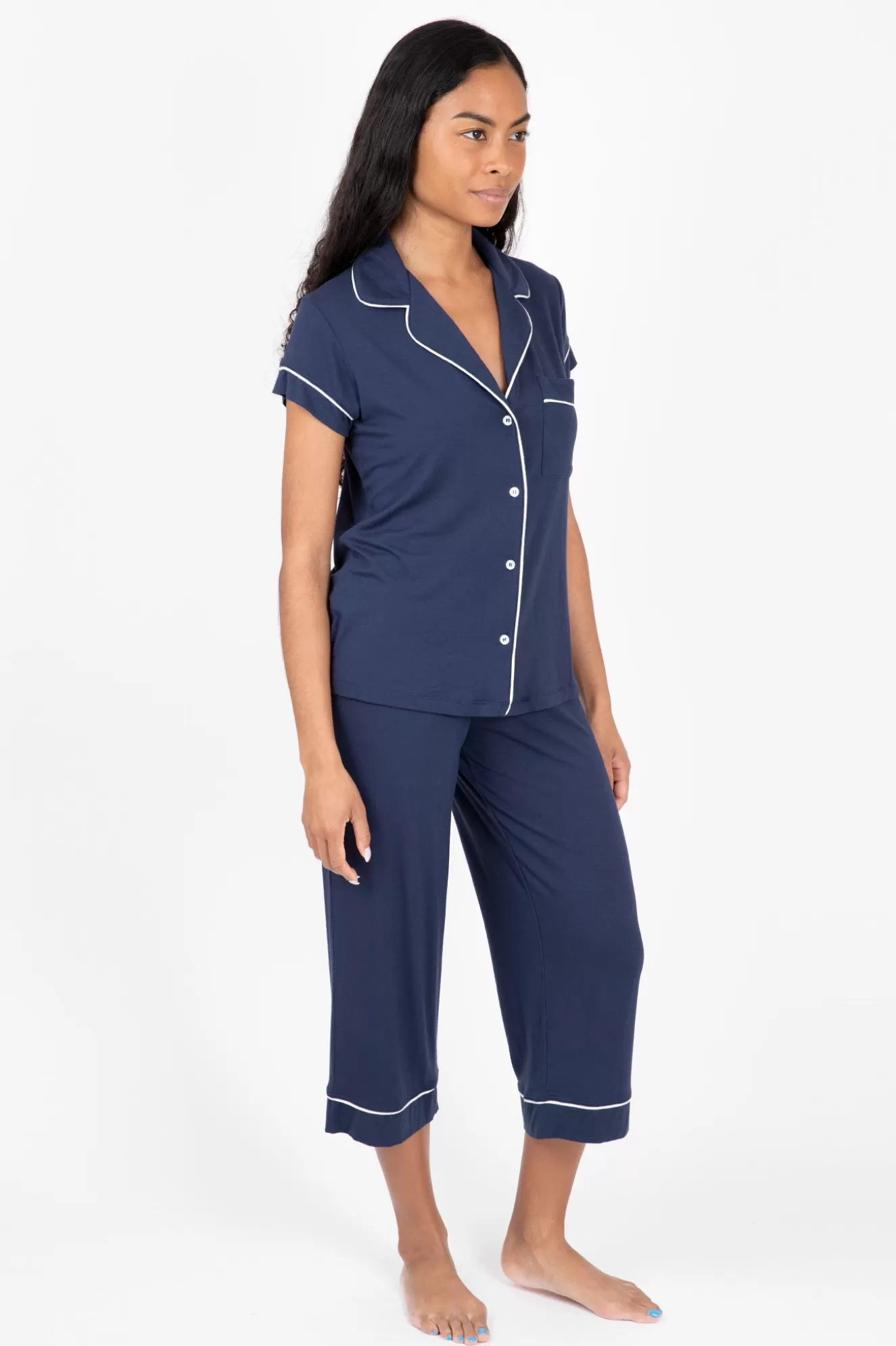 Best Gisele Short Sleeve Cropped Pj Set Sleepwear