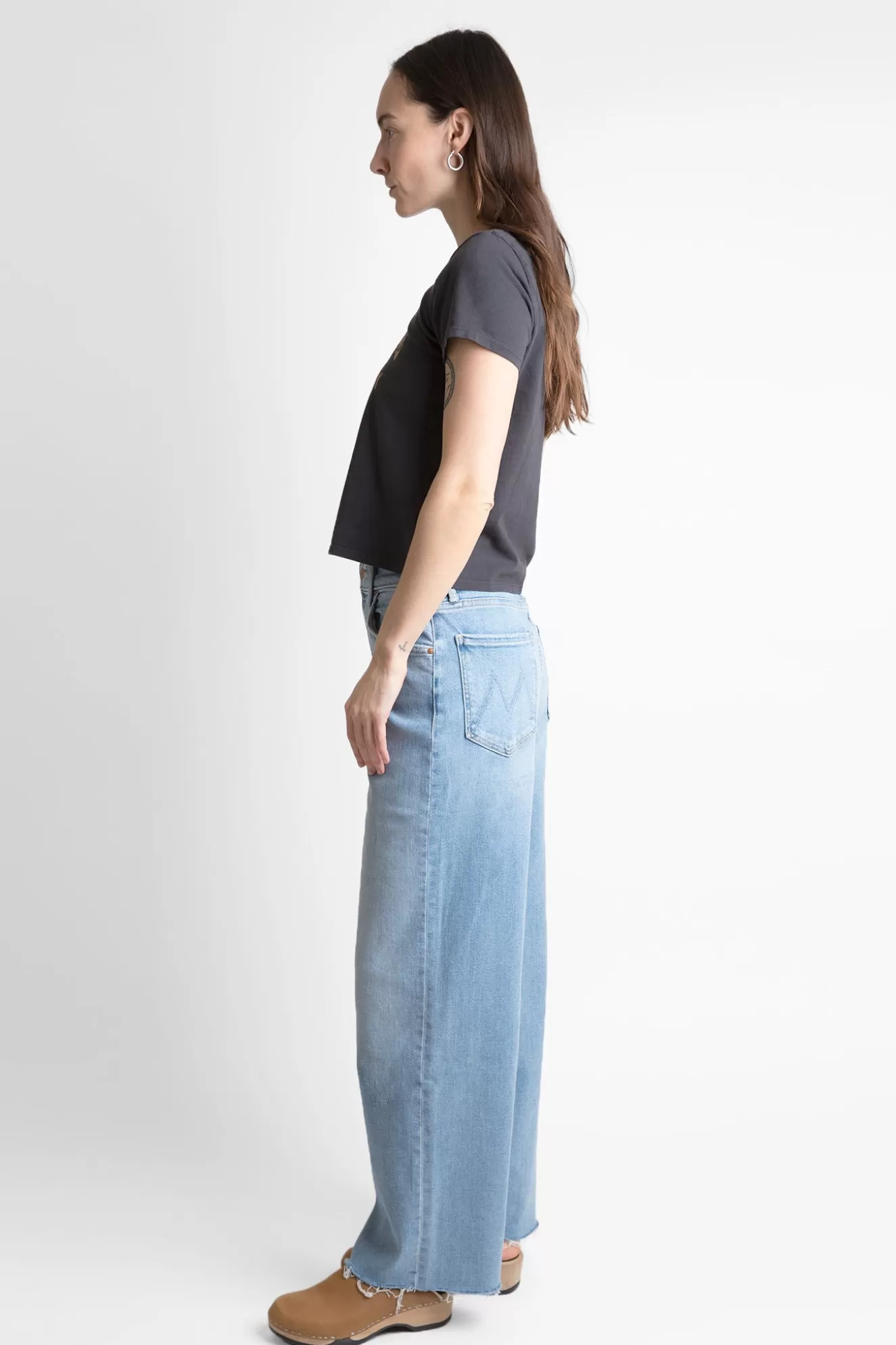 Outlet High Waisted Spinner Ankle Fray Denim