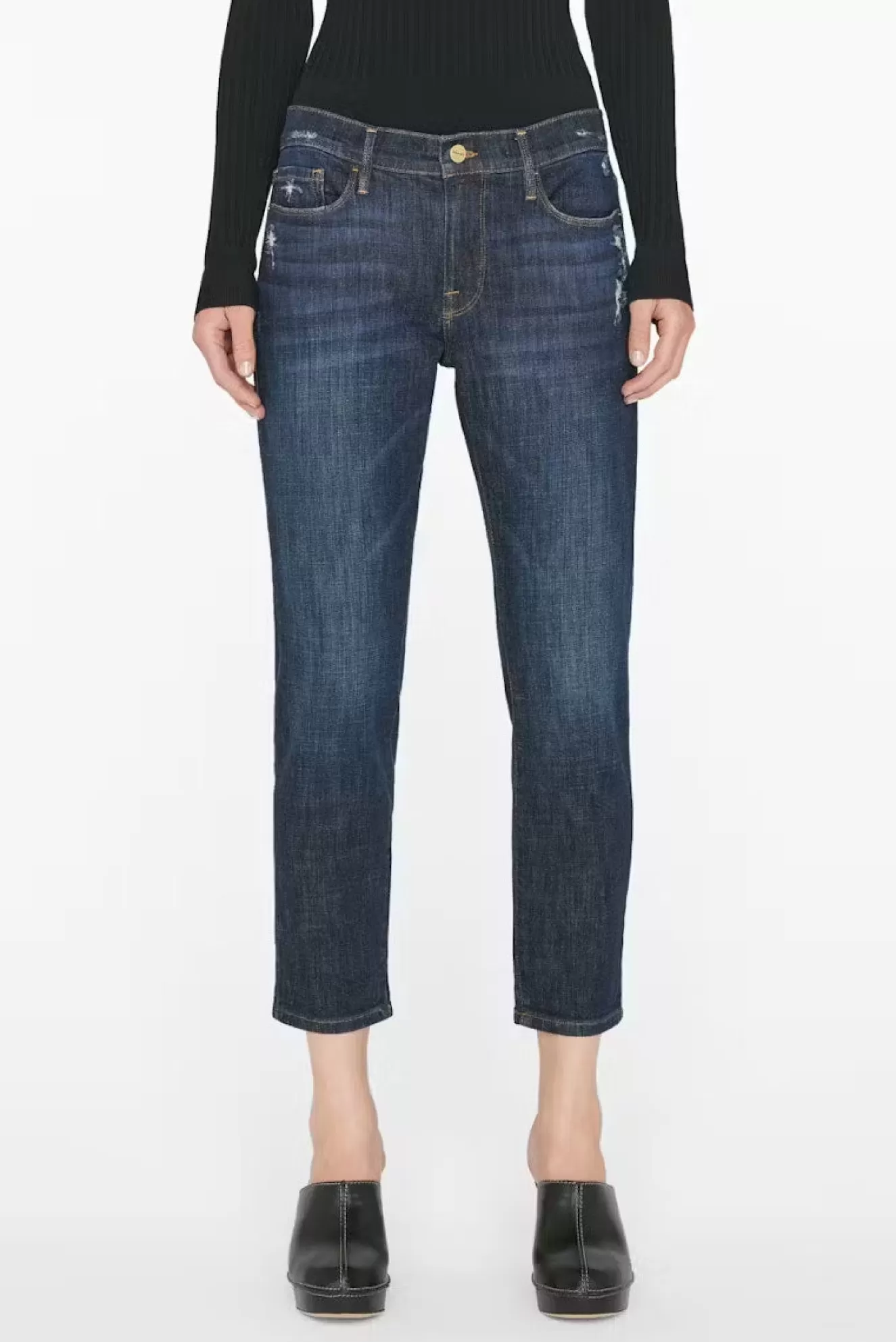 Cheap Le Garcon Crop Denim