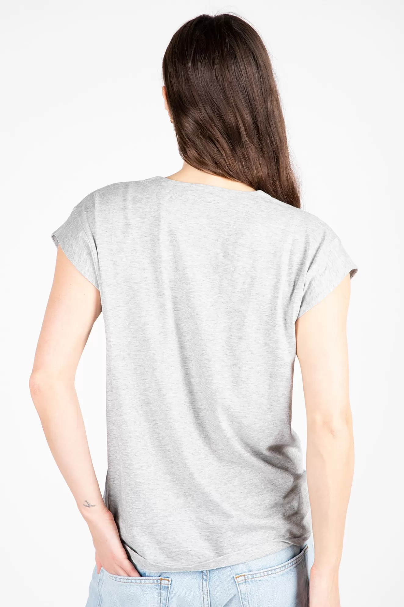 New Le Mid Rise V Neck Tee T-Shirts