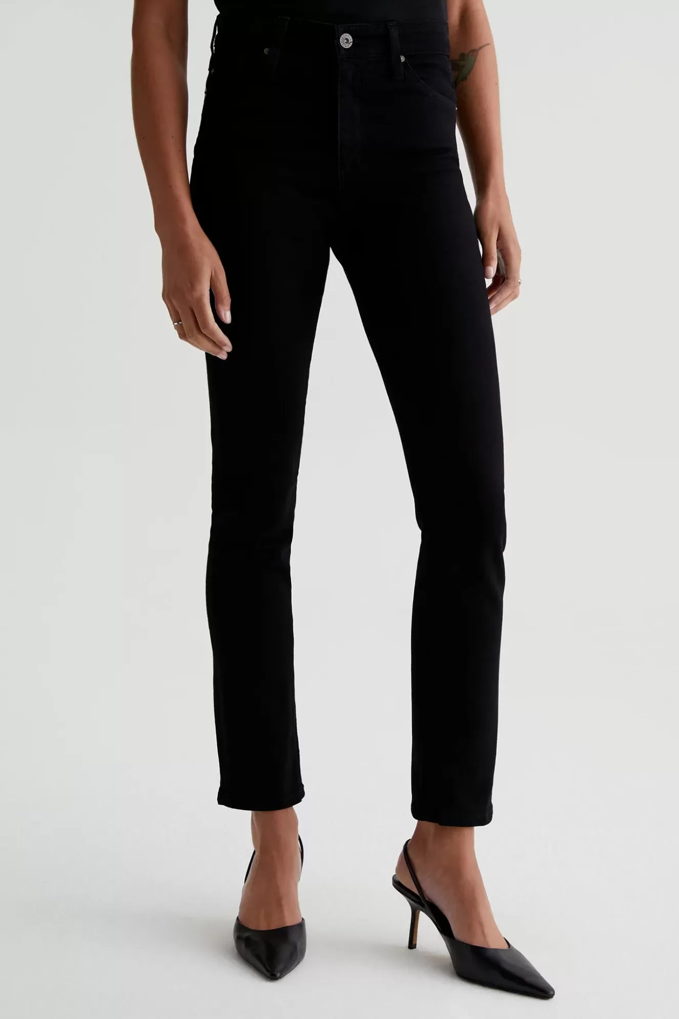 Hot Mari High-Rise Slim Straight Denim