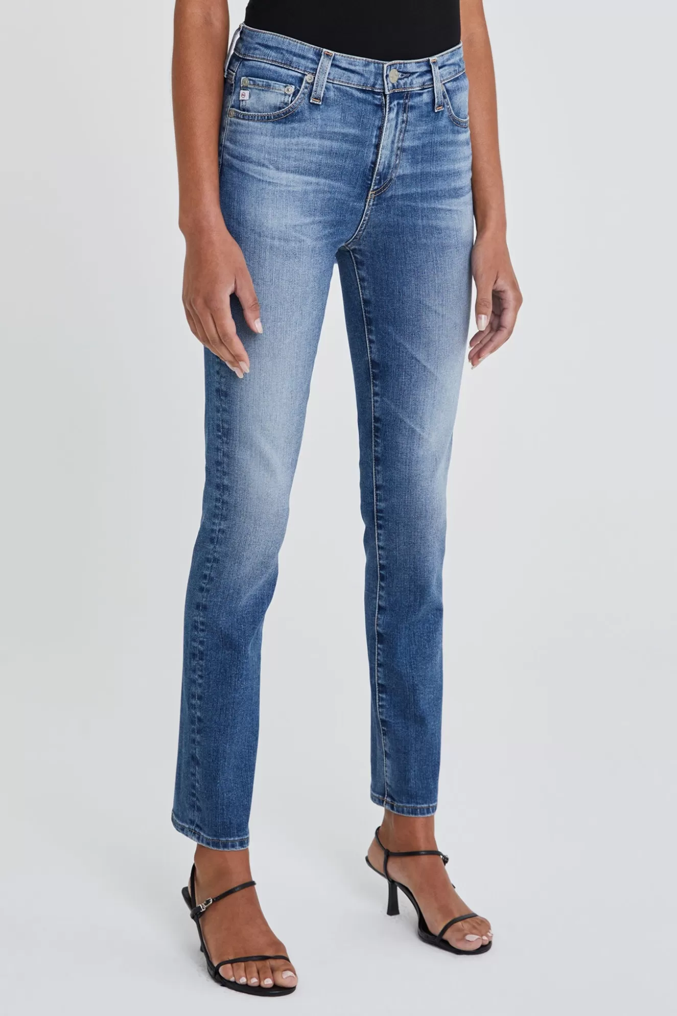 Best Sale Mari High-Rise Slim Straight Denim