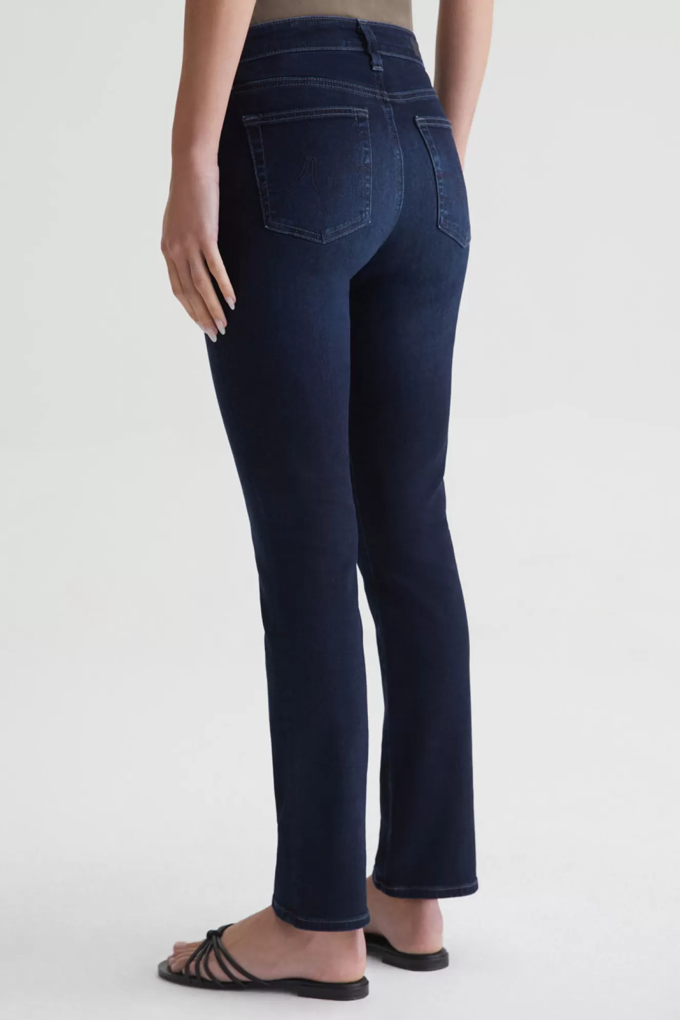 Discount Mari High-Rise Slim Straight Denim