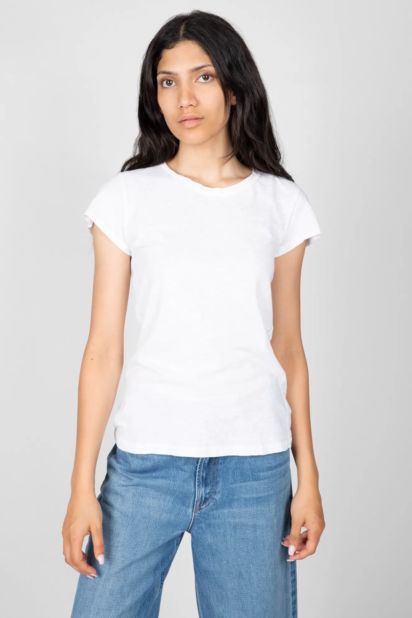 Store Odelia Cotton Slub Crew Neck Tee T-Shirts