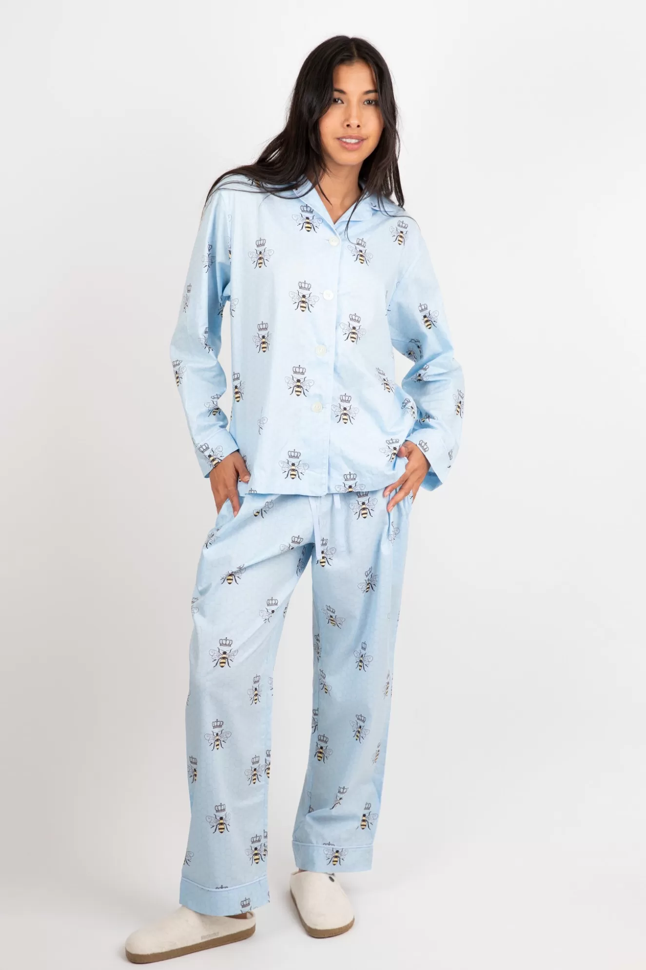 Fashion Queen Bee Luxe Pima Pajama Set Sleepwear