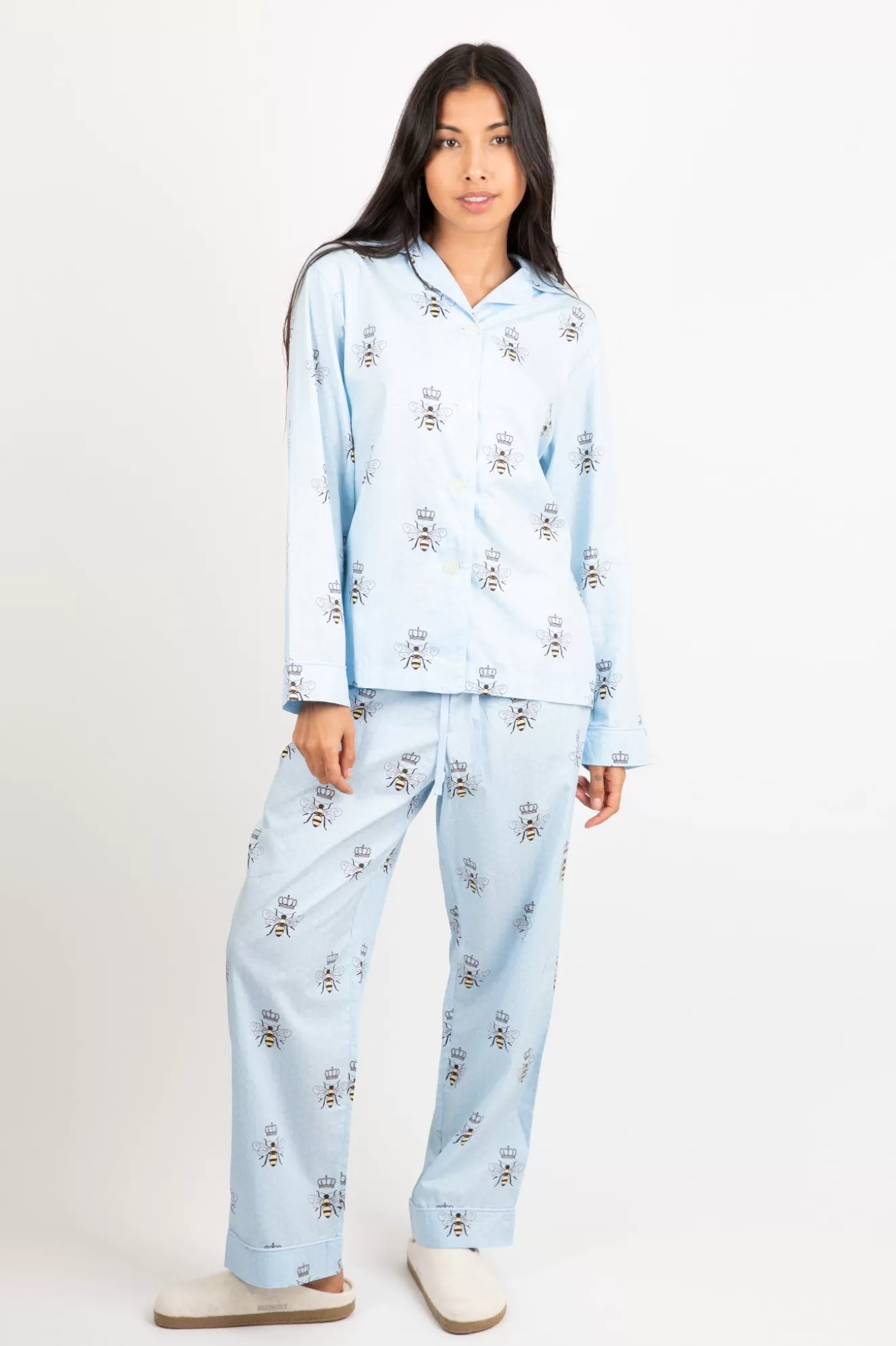 Fashion Queen Bee Luxe Pima Pajama Set Sleepwear