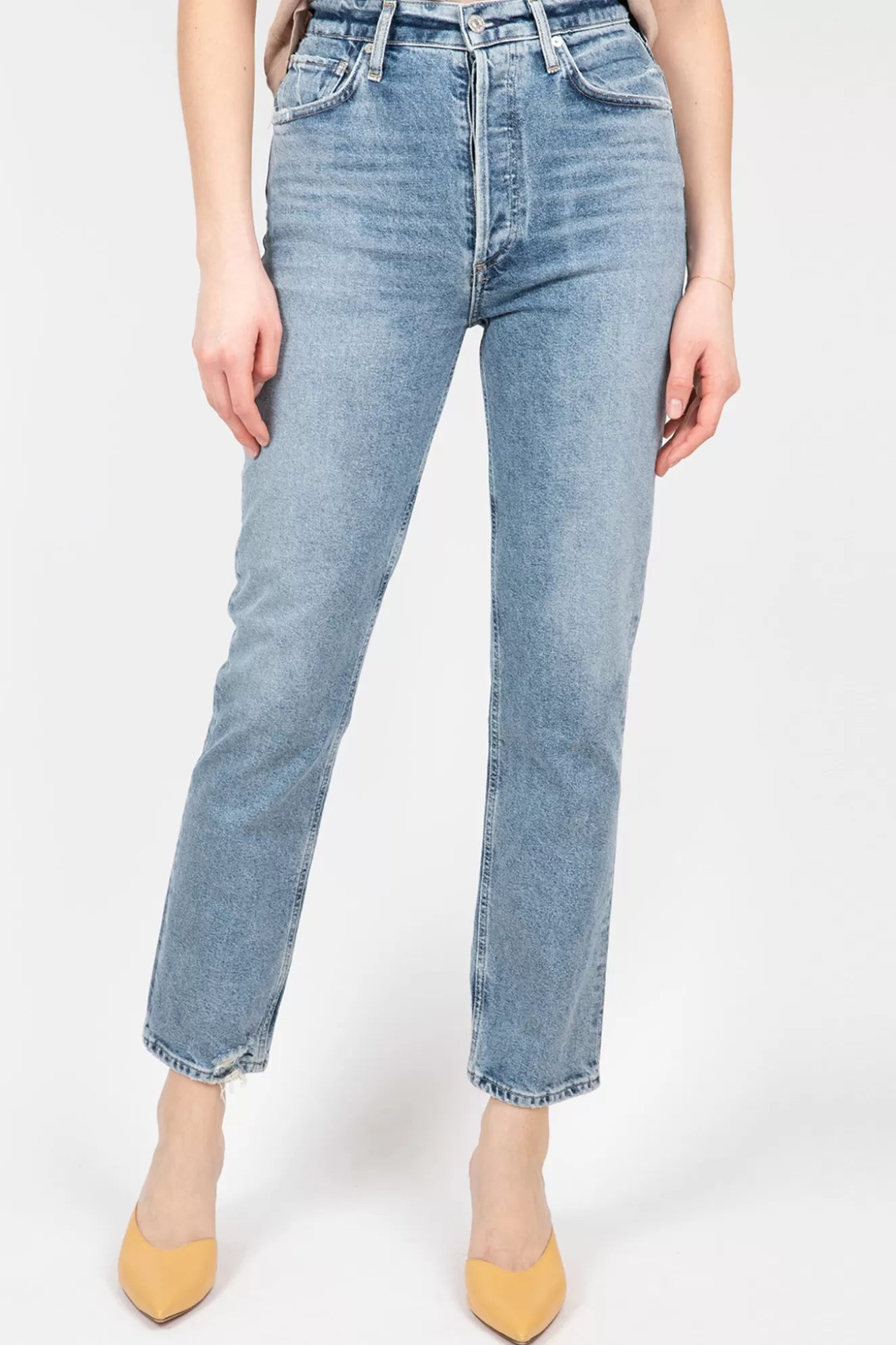 Cheap Sabine High Rise Straight Denim