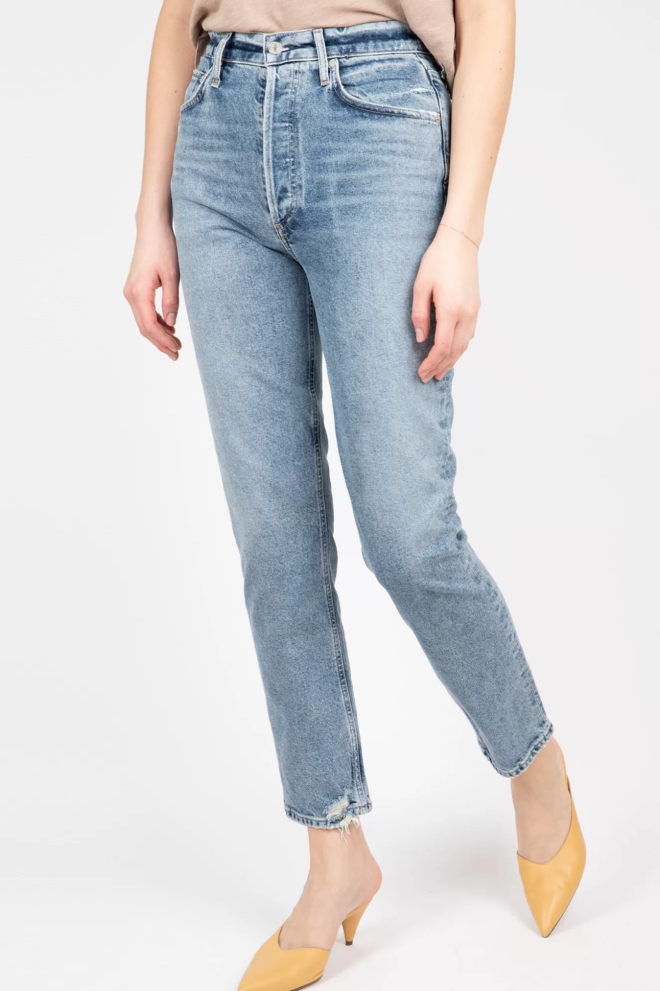 Cheap Sabine High Rise Straight Denim