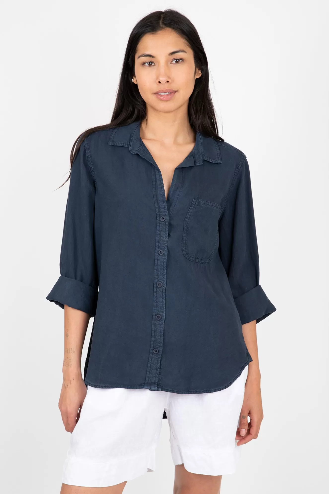 Shop Shirt Tail Button Down Tops