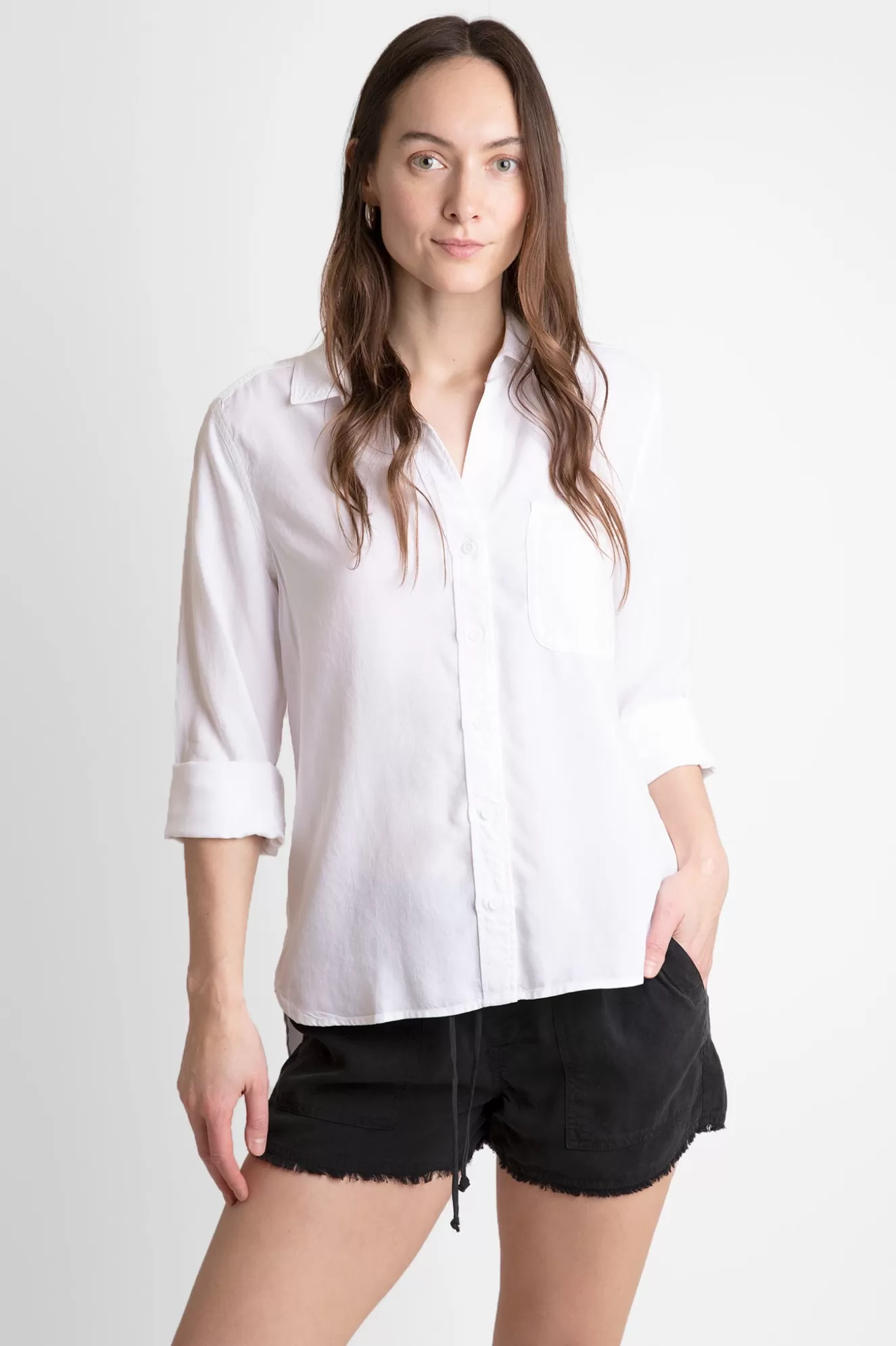 Best Sale Shirt Tail Button Down Tops