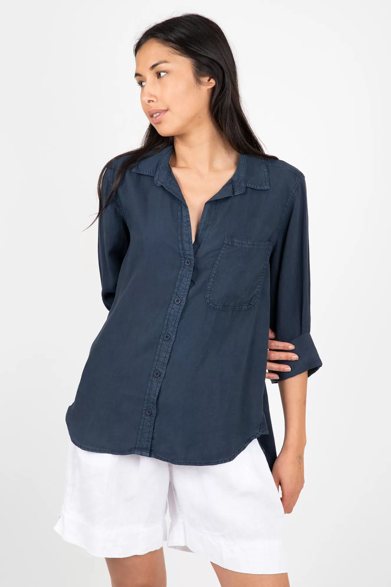 Shop Shirt Tail Button Down Tops