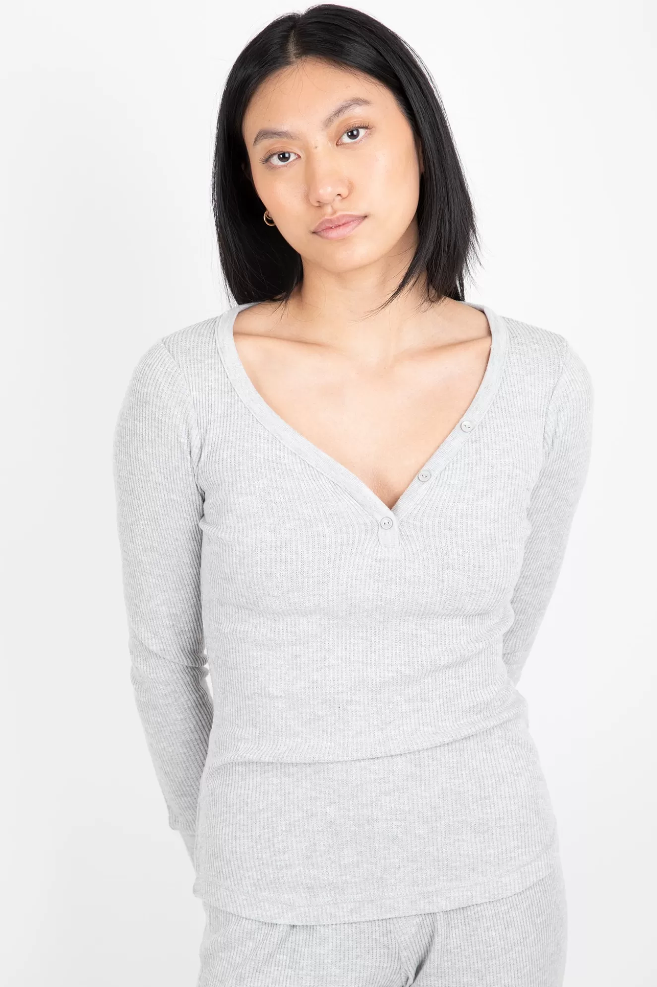 New Textured Essentials Long Sleeve Top Sleepwear