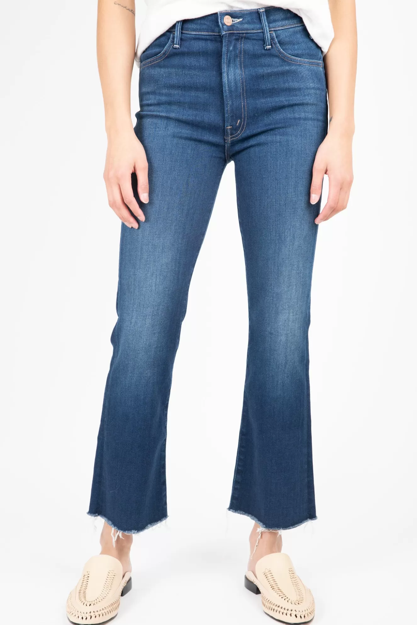 Cheap The Hustler Ankle Fray Denim