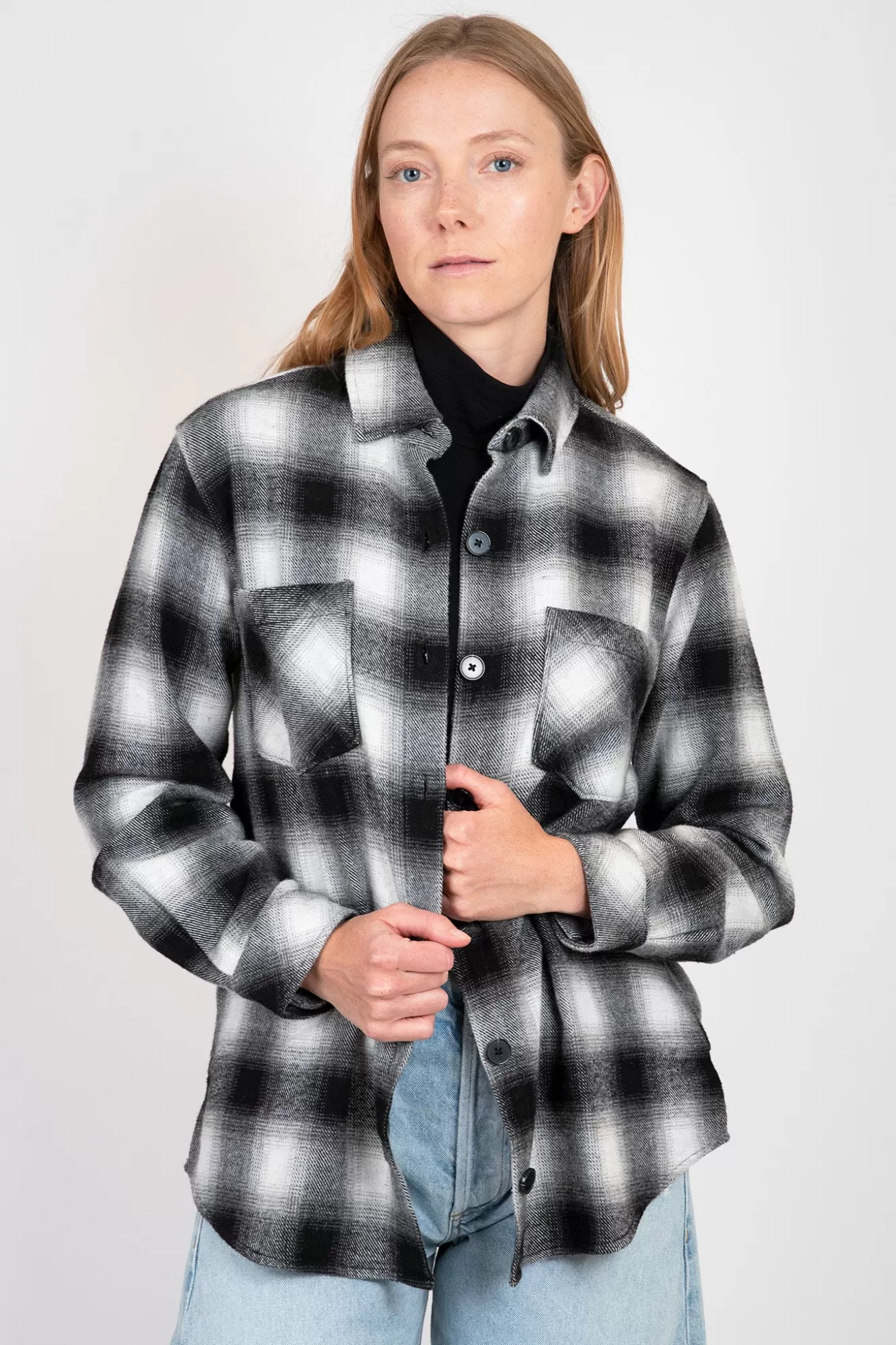 Outlet Two Pocket Oversize Shacket Jackets & Coats