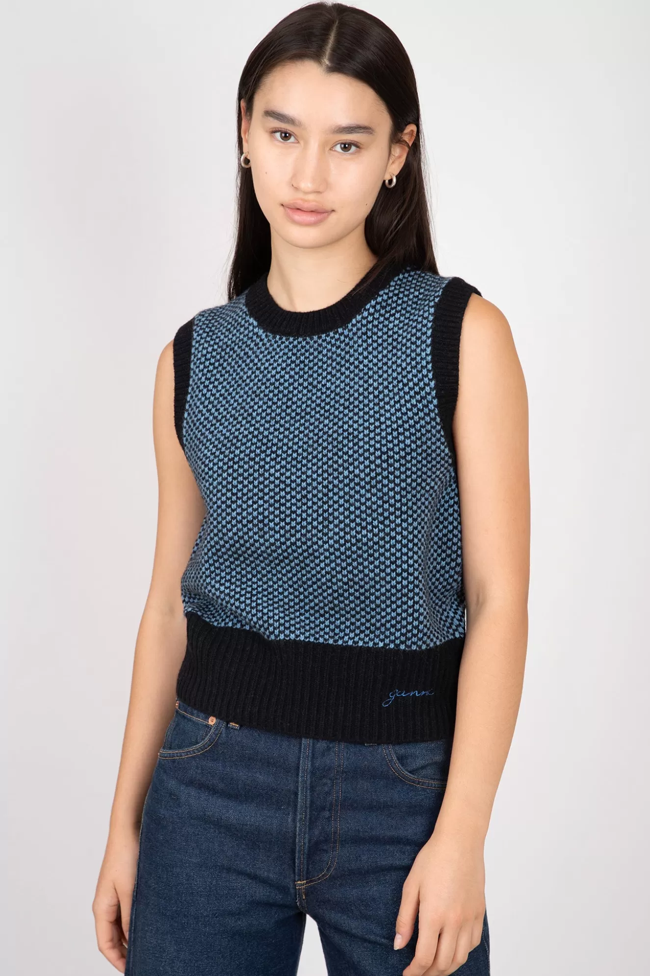 Clearance Two Tone Vest Sweaters & Knits