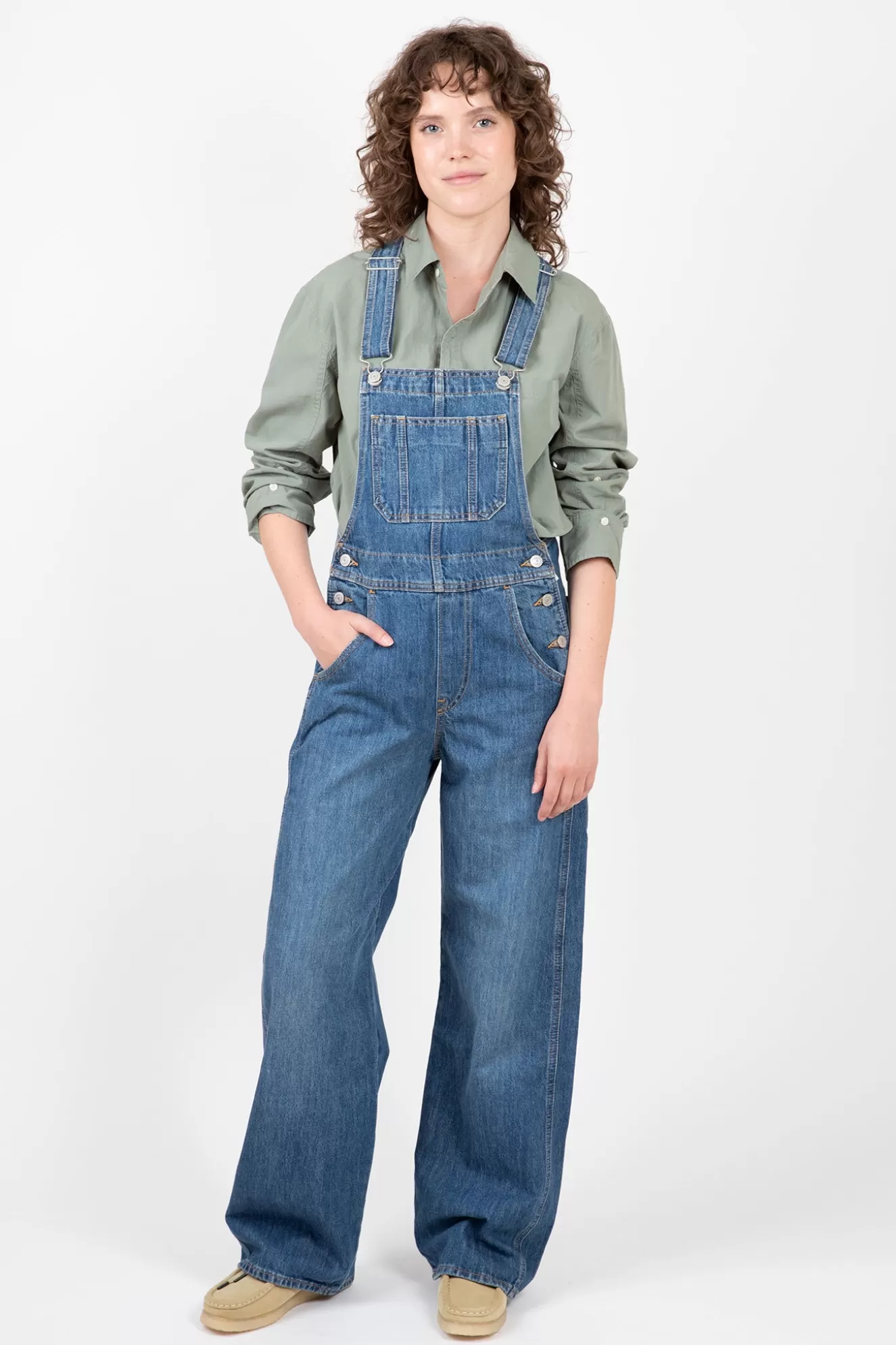 New Utility Loose Overall Denim