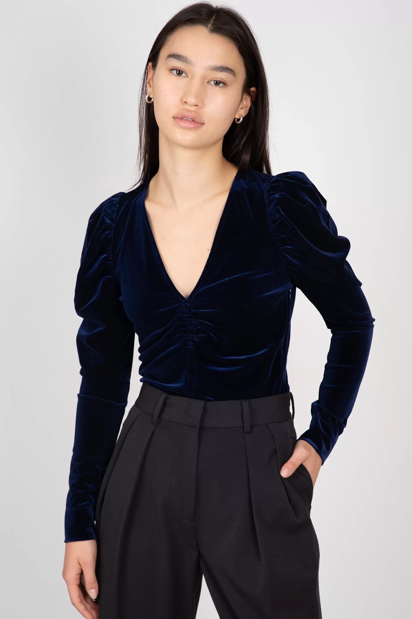 Shop Velvet Jersey V-Neck Blouse Tops