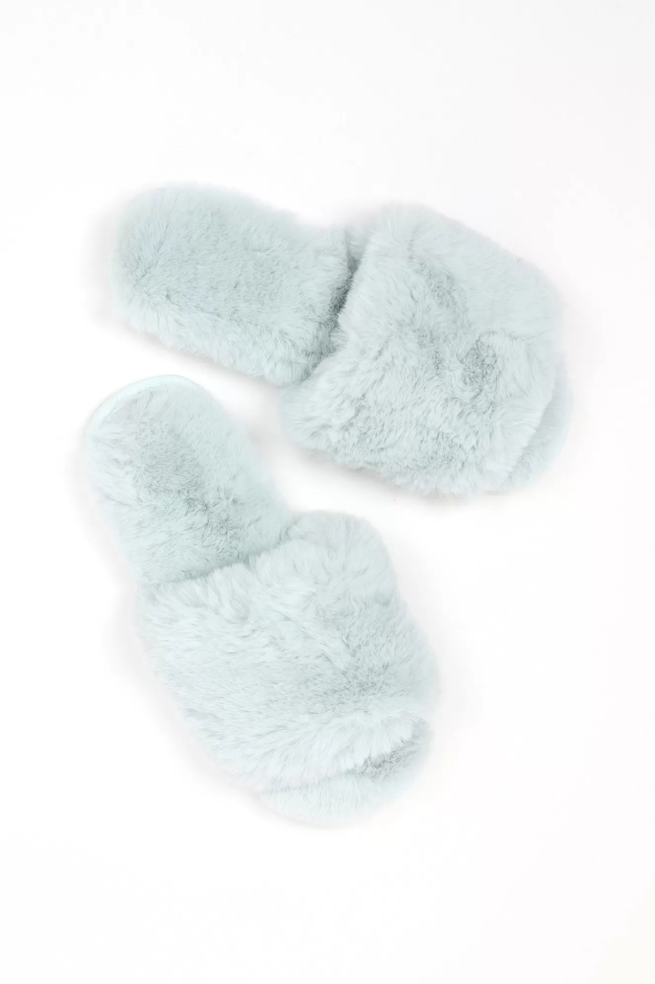 Fashion Waterfront Solid Faux Fur Slide Slippers