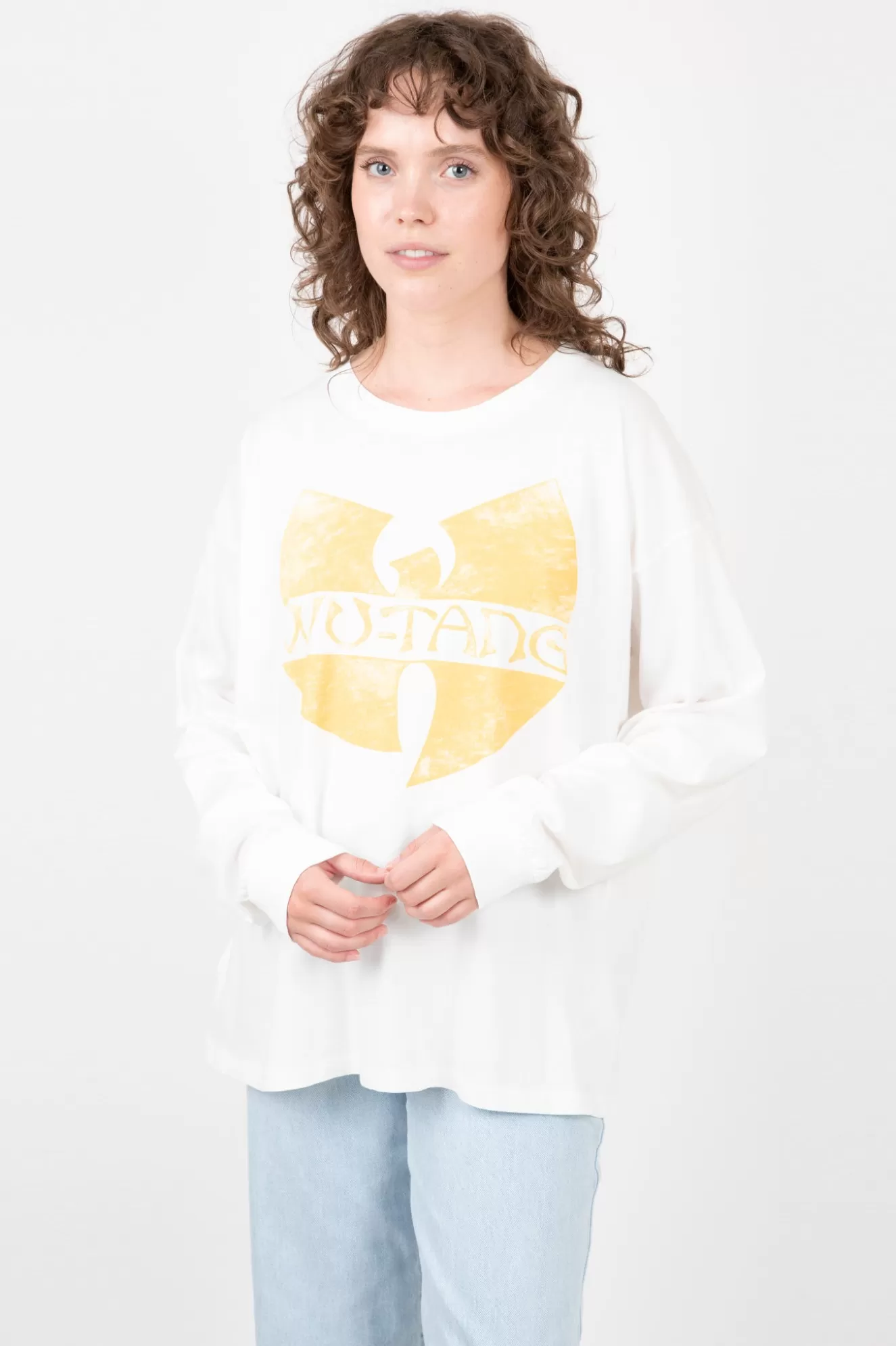 Cheap Wu-Tang Clan Cream Long Sleeve Tee T-Shirts